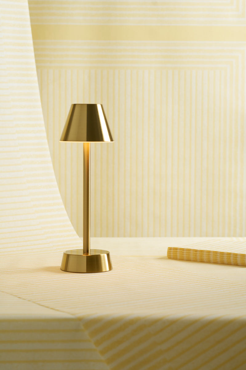 LED Lamp Cordless Zelda 32 x Ø 10,3 cm 14 h Brass