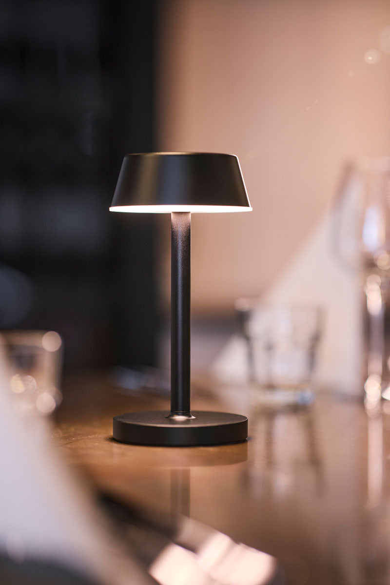 LED Lamp Cordless Nour Midi 20 x Ø 10 cm 14 h Black