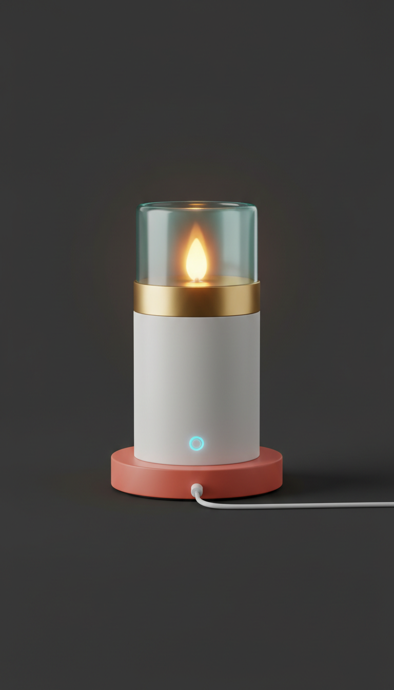 LED Pillar Candle Glass Casing